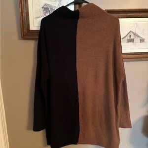 Split tunic sweater